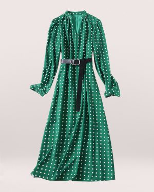 The Princess of Wales Inspired Green Dress with Squares
