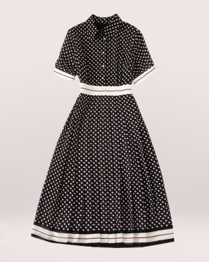 The Princess of Wales Inspired Black Checkered Dress