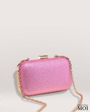 Small Glitter Clutch with Shoulder Strap