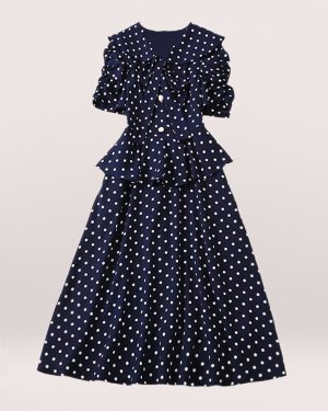 The Princess of Wales Inspired Black Polka Dot Dress