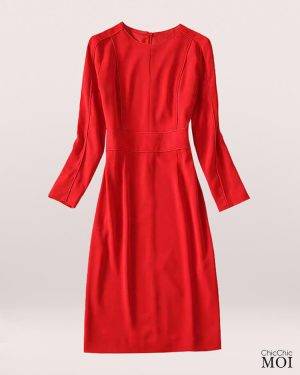 Queen Letizia Inspired Scarlet Red Dress