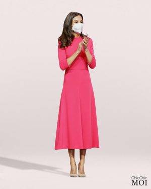 Queen Letizia Inspired Pink Dress
