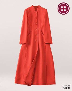The Princess of Wales Inspired Bright Red Coat Dress