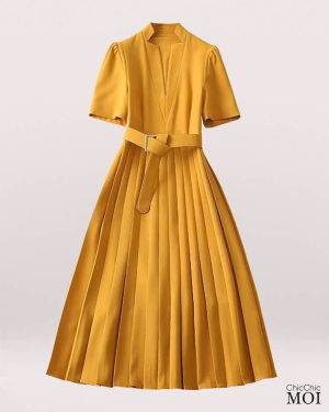 The Princess of Wales Inspired Mustard Yellow Dress