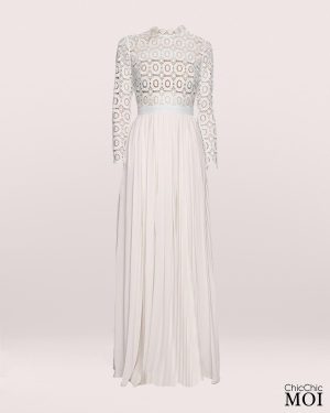 The Princess of Wales Inspired Long White Lace Dress
