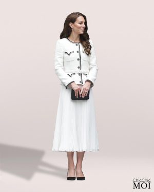 The Princess of Wales Inspired White Skirt Ensemble