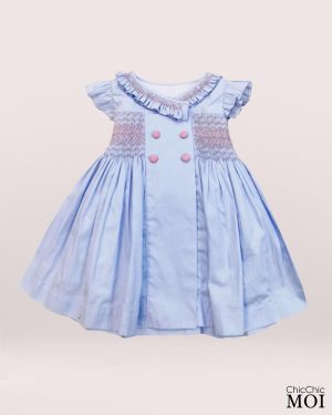 Princess Charlotte Inspired Blue Dress with Bow